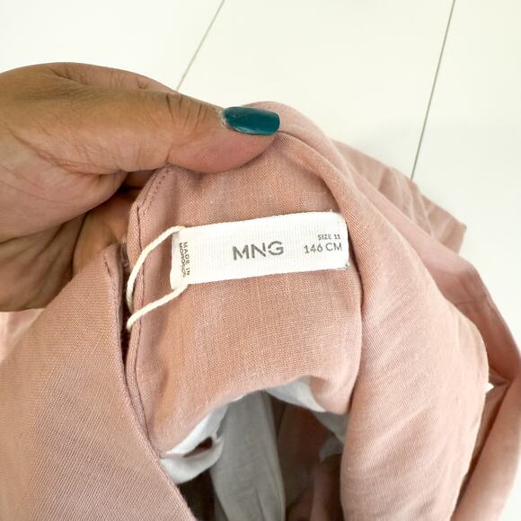 NWT MNG Mango Girls Long Pleated Maxi Dress Pink - 11 - Picture 6 of 9